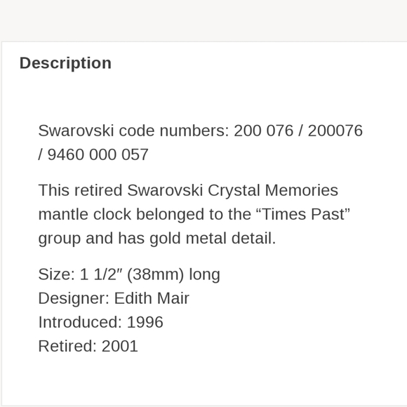 Retired Swarovski Swan 🦢 Mantle Clock Mint - Picture 2 of 10